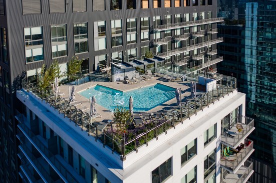 View of the 26th floor pool terrace.