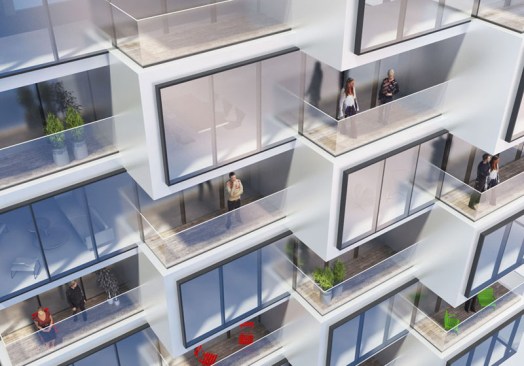 Apartment / condo balconies.