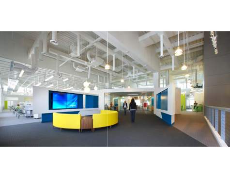 interior, lounge and work area