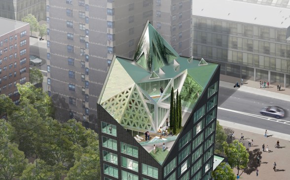 Axonometric view of roof. 