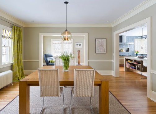 View from dining room into kitchen and sitting room
