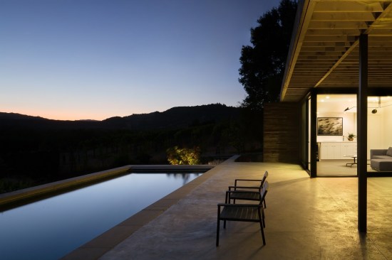 Pool at dusk