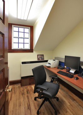 Office in adapted servant's room