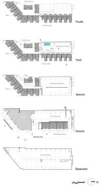 The floor plans for the project. 