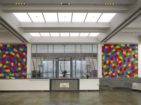 Opposite the historic fa?ade in the winter garden are two large Sol LeWitt murals ? designed just before his death in 2007 ? that frame the view into the central gallery in the south addition.