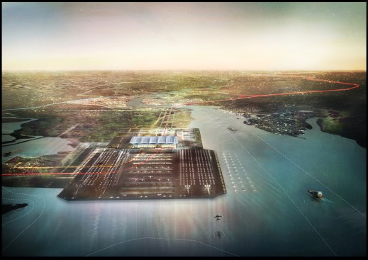 Aerial rendering.