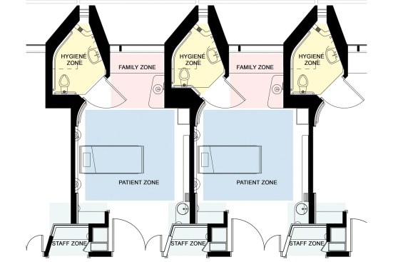 Patient room plan.