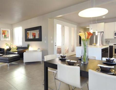 Interiors are open and light-filled.