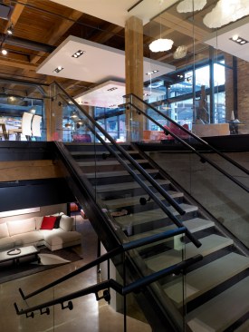 Architectural features on ceiling and lighting