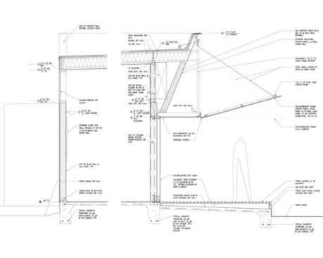 A detail of the operable awning.