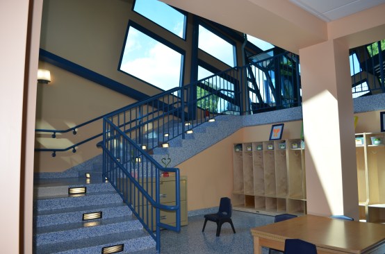 Stairs from Lower Level Classrooms