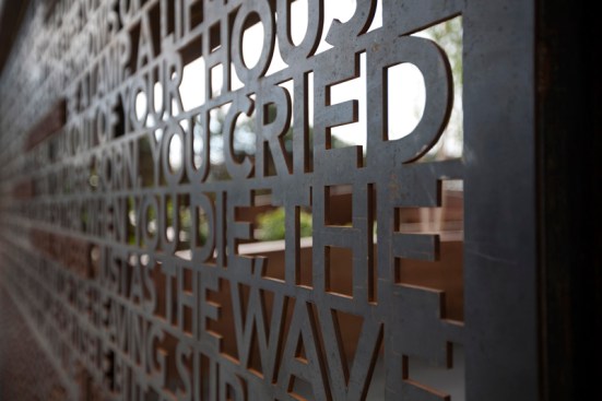 A detail of the entrance gate.