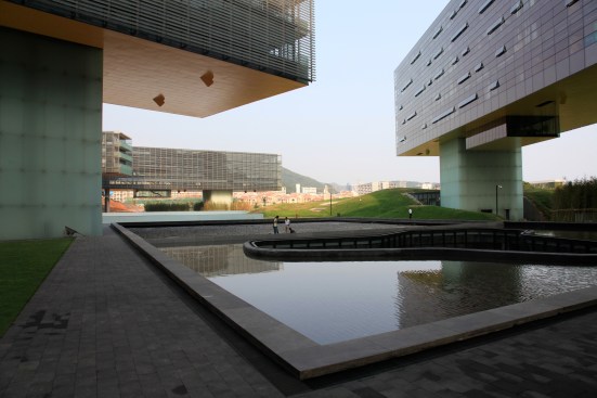 The building branches out to afford different views.