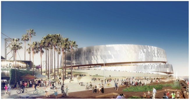 Rendering looking east toward San Francisco Bay.