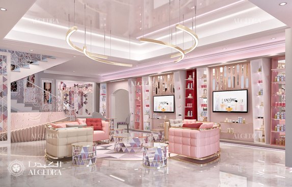 Lounge area of beauty salon