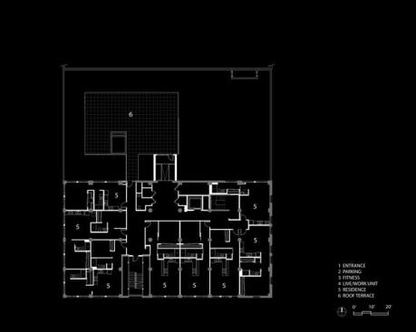 Fourth floor plan.