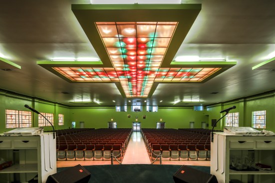 The First Church of Deliverance, a former hat factory that Walter Thomas Bailey and the black structural engineer Charles Sumner converted into its current use in 1939