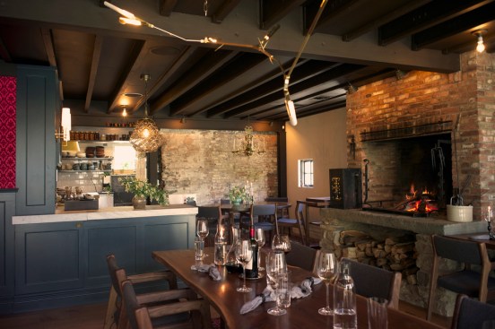 Fish & Game’s 19th century brick structure originally housed a blacksmith shop, which Davis and Nemec meticulously restored to preserve its rustic qualities.