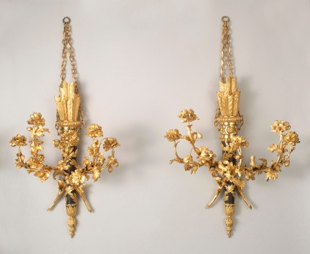 "Pair of Wall Lights" by Pierre Gouthière, designed by François-Joseph Bélanger (ca. 1780)