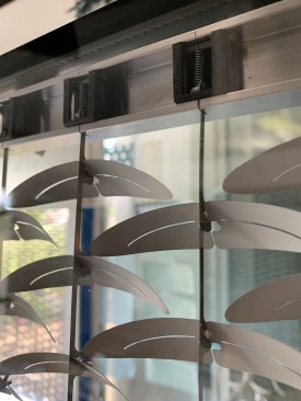 A stainless-steel network grid determines the density and inverting range of the bimetal pieces.