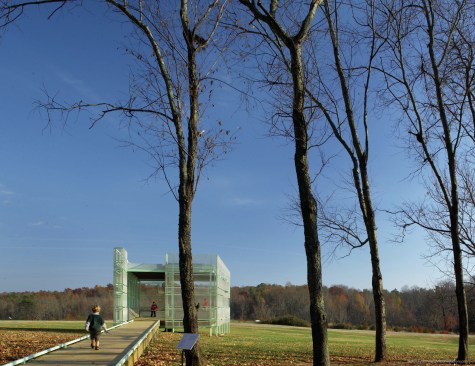 Art as Shelter, by Katherine Hogan Architects and Mike Cindric, at North Carolina Museum of Art Park in Raleigh, N.C.