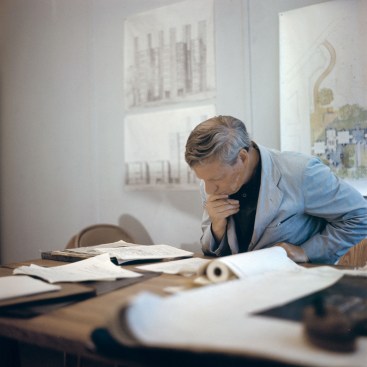 Louis Kahn in his office c. 1960