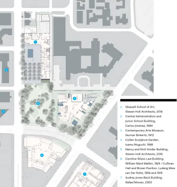 Site plan for the Museum of Fine Arts, Houston