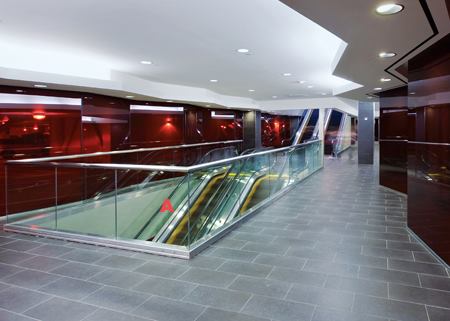 9300 Series escalators  Schindler 
schindler.com • Three modular escalator packages available, including 9300AE-Transport for low-rises, 9300AE for high requirements and high-rises; and 9300 for medium requirements  • Package includes pre-engineered solutions to cover most applications  • Different coloration options for treads, belts, and siding  • Escalators can be specified and configured to installations with rises as high as 13 meters  • Energy-saving features available to help reduce running costs  • All options engineered for high capacity and traffic