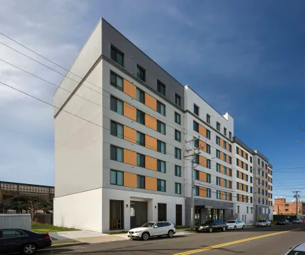 Beach Green Dunes Apartments    Location:  Far Rockaway, NY   Architect:  Curtis + Ginsberg Architects LLP   Developer:  The                                                                                                                                                                                                   Bluestone Organization