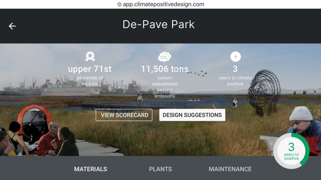 Award: Pathfinder, an App to Reduce Embodied Carbon in Landscape Design