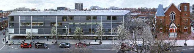 Panorama of the Center for British Art exterior