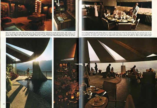 John Lautner's Elrod House in Palm Springs, as featured in a 1971 issue