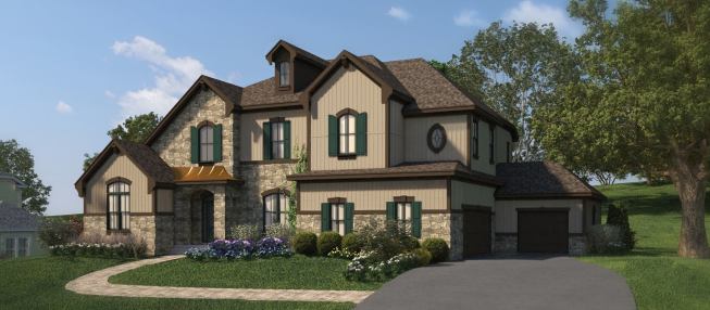 Ply Gem. Under its Designed Exteriors by Ply Gem collection, the company offers nine architectural styles designed to make product selection and ordering simple while allowing for easier differentiation within housing communities. Single-family homebuyers can select a home style, which were developed with residential architecture firm BSB Design and include all components and accessories to complete the look; from within each style, buyers then have a choice of three color combinations. Styles include Prairie, Craftsman, French Country (shown), Tuscan, and Victorian.
www.designedexterior.com. –K.T.