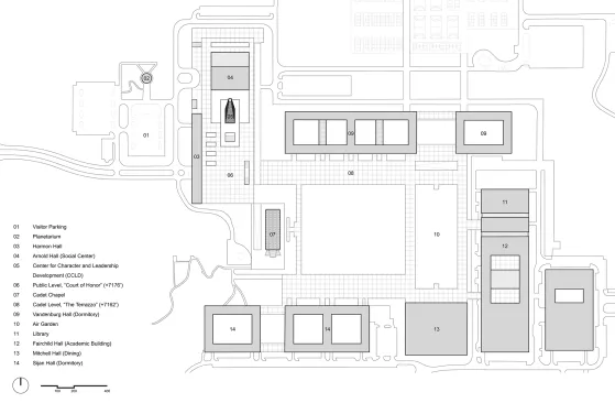 Site plan for the Cadet Area
