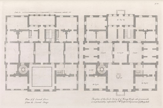 Queen’s House plan dating to 1715.