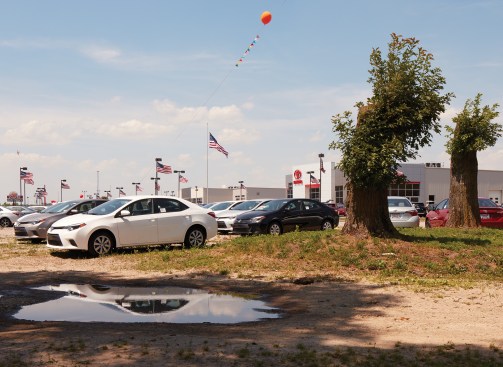 Site of the recently razed Fisher and Spillman–designed bank