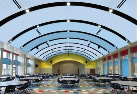 MetalWorks ™ DH700 Faceted Custom Ceiling/Architect: McMillan Smith & Partners, PLLC, Spartanburg, SC/Location: Lyman Elementary School, Lyman, SC