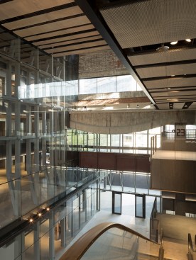 Full-height atrium at entry