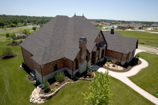 Tamko's Heritage Premium laminated asphalt architectural shingles in Black Walnut.