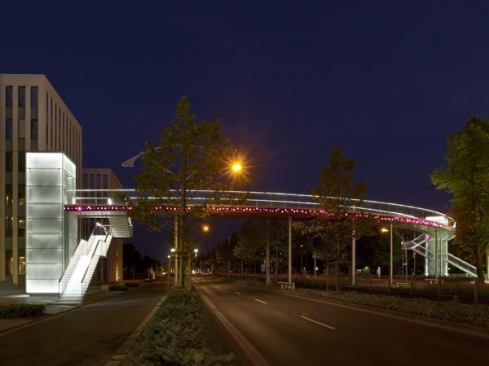 Artistic content of any kind can be shown on the video displays on both sides of the bridge.