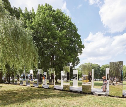 "Through the Lens of Faith," at the Auschwitz-Birkenau State Museum, designed by Studio Libeskind and featuring photographs by Caryl Englander.