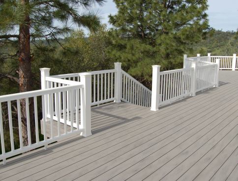 TimberTech. The manufacturer has expanded its XLM line of cellular PVC decking with two variegated color options—harbor stone (gray) and walnut grove (brown)—for a total offering of four variegated and three solid. XLM decking is stain, scratch, and mildew resistant; weighs 40% less than the company’s wood-plastic composite planks; and includes a solid cap surface to reinforce structural integrity, the firm says. Grooved and non-grooved planks are available in three lengths.
www.timbertech.com. –K.T.
