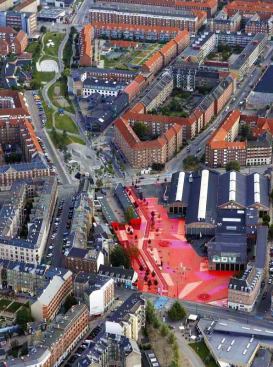 Aerial view of Superkilen.