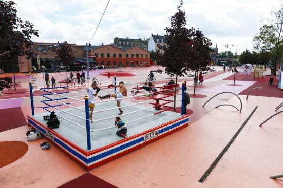 Sports areas in the Red Square. 