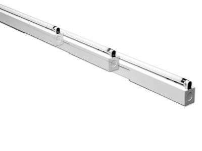 Slide-A-Light, Bartco Lighting
The Slide-A-Light linear T5 fluorescent fixture is field adjustable from 2 feet to 3 feet to 4 feet, and can hold a single 14W, 21W, or 28W T5 lamp. It is designed to offer lighting specifiers flexibility so that they do not have to order multiple fixtures to accommodate different lengths, and instead can do that all with one fixture. The luminaire ships as a 2-foot unit. Other features include 120V to 277V universal voltage, program start, UL- and CUL-listed for dry and damp locations, dimming options, and Bartco Lighting's patented rotating, locking sockets.
bartcolighting.com