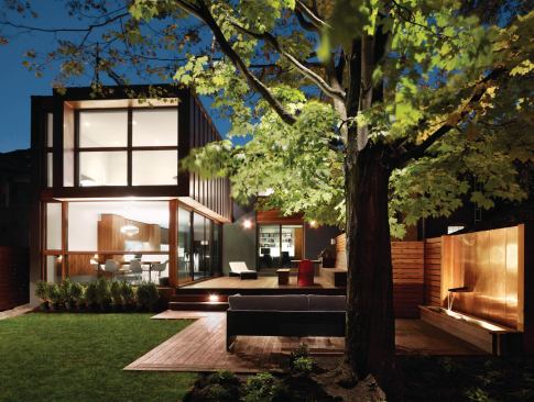 The backyard view of North Kingsway.
