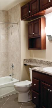 TOILETS The Cadet 3 toilet, part of American Standard’s Flowise series, is available in one- and two-piece models with elongated or round bowls. The 1.28-gpf high-efficiency toilet is WaterSense-certified. 800.442.1902. 
http://www.americanstandard-us.com/.