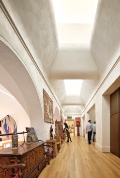 The balcony area on the second floor.