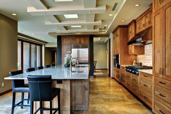 The judges were wowed by the home’s “outstanding” materials including the quartersawn oak kitchen cabinets and customized ceiling detail.