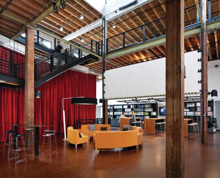 After a two-year renovation with a focus on passive energy use, water conservation, and indoor air quality, it is now the LEED Platinum-certified home for hte architecture firm.